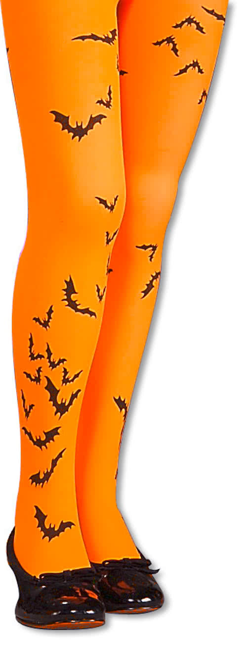 Child Bat Tights Orange Halloween TightsChildrens Pantyhose horror