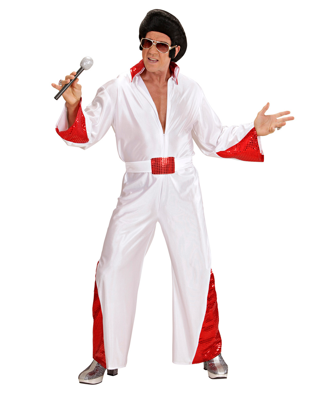 King Of Rock Costume With Red Glitter S | Rock 'n' Roll costume for ...