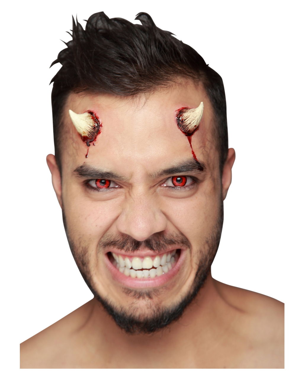 SMI Latex Teufelshörner Hörner Teufel mit Klebemittel Halloween 