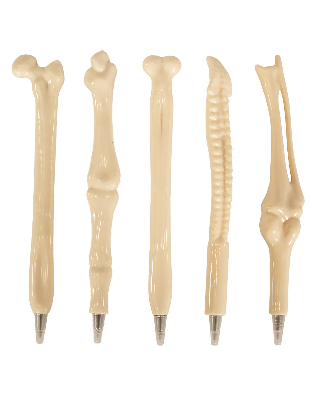 5 Stück Knochen-Kugelschreiber – Lustiges Design, 0,7 Mm Mine, 14 Cm Lang, Für Büro & Geschenke