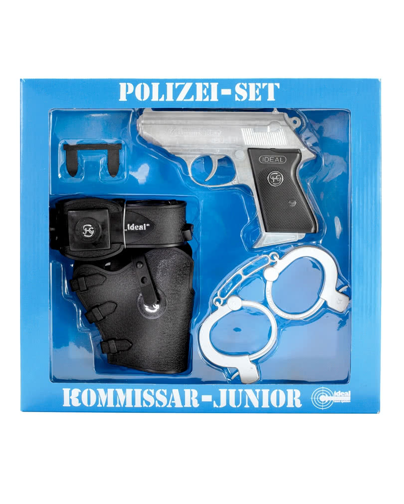 Schrödel Polizei-Set Komissar-Junior Pistole, Gürtel, Holster, Handschellen 