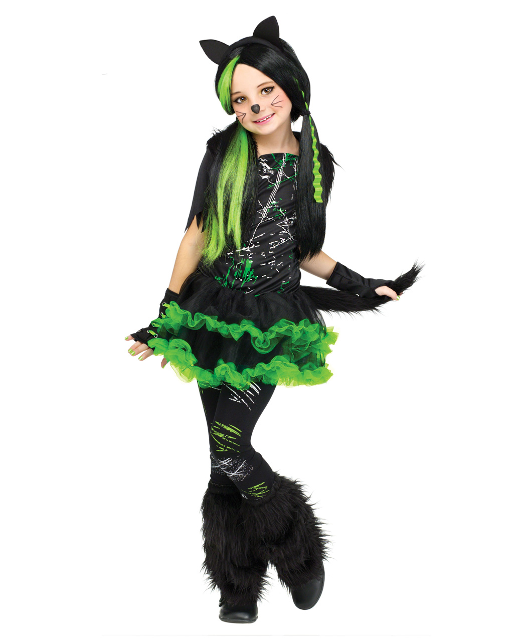Mädchen Katzenkostüm Kinderkostüm Karneval Cat Costume