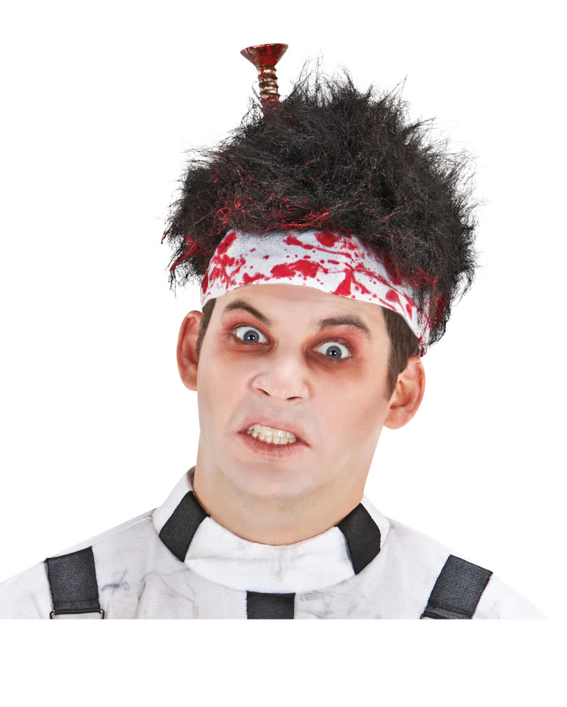 Head bandage with rotating screw Funny Halloween hat | horror-shop.com
