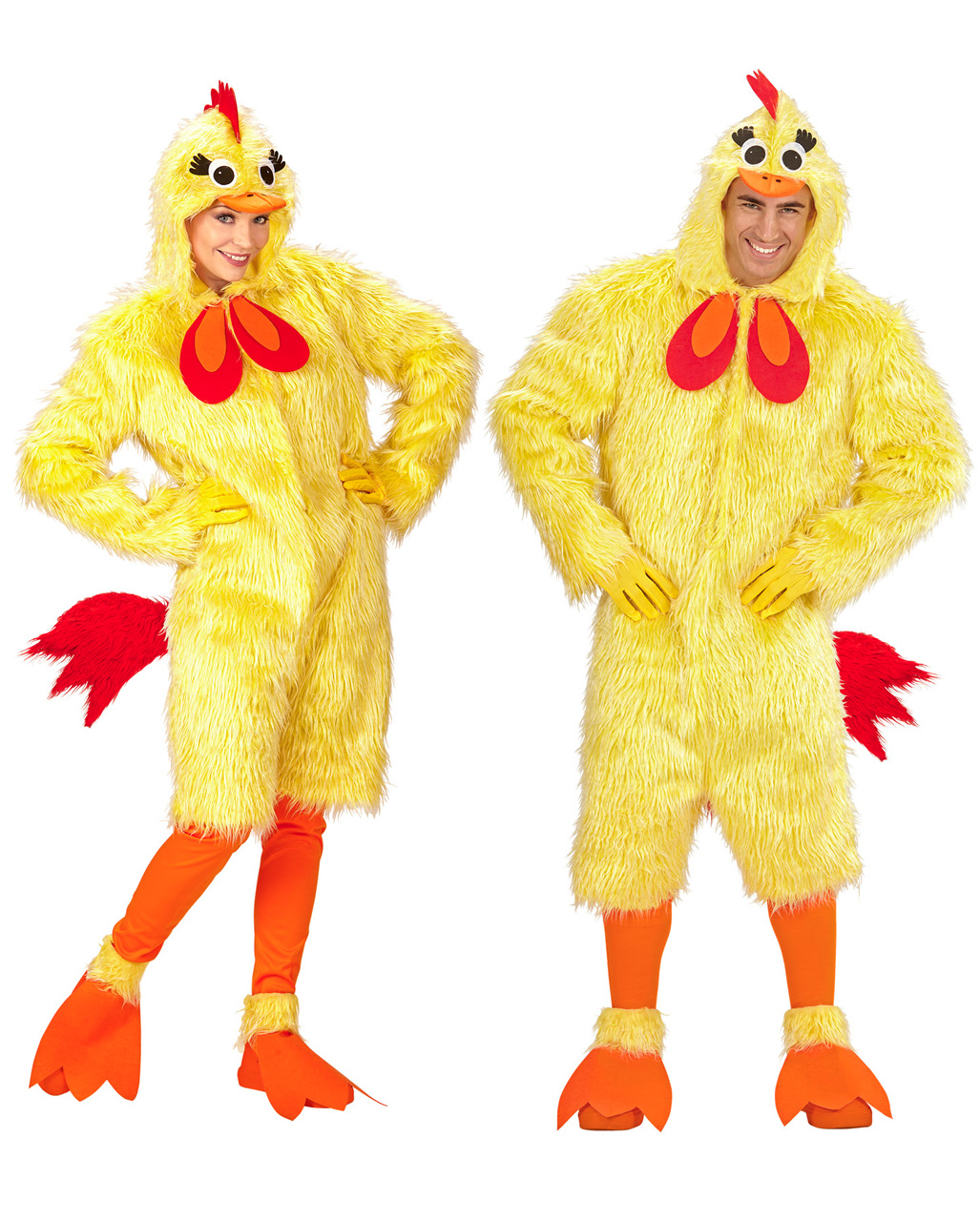 Küken-Kostüm Huhn für Erwachsene Tierkostüm Hahn Hühner-Kostüm Hühnchen-Overall