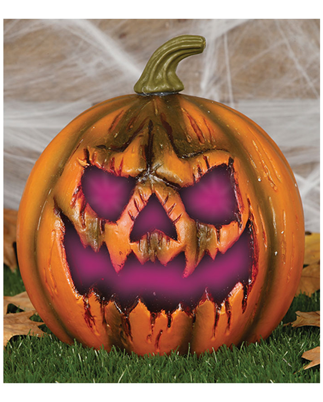 Halloween Kürbis mit LED 22cm | Halloween Deko | Horror-Shop.com