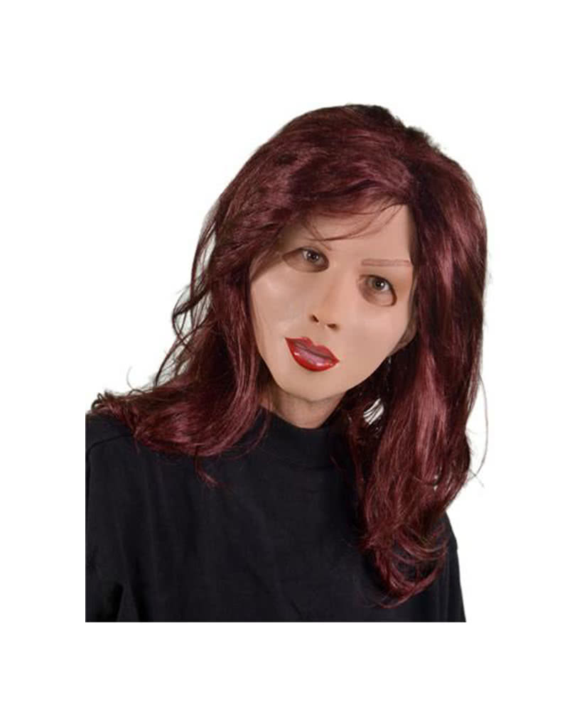 Latex Mask With Long Hair Wig For Crossdresser Horror Shop Com