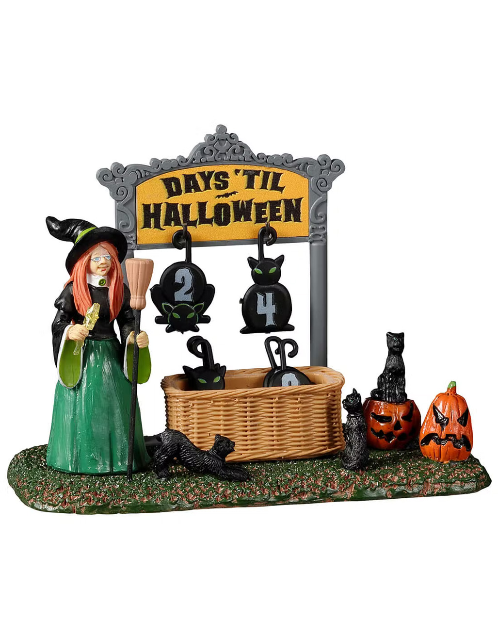 Lemax Spooky Town Black Cat Countdown Halloween Deko