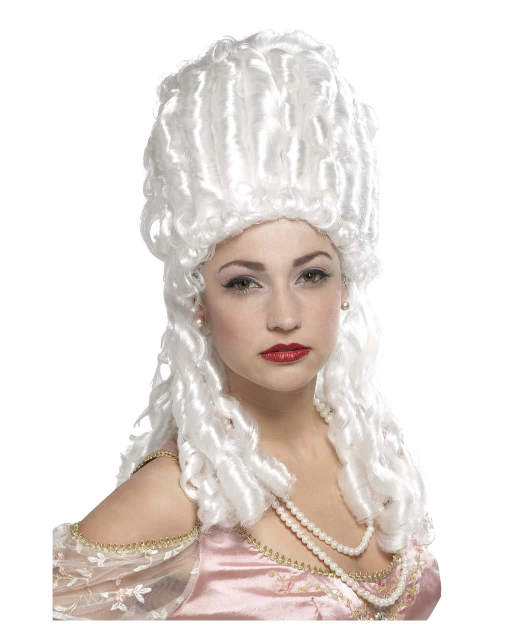 White Marie Antoinette Wig Halloween Baroque Fancy Dress Ladies Accessory 