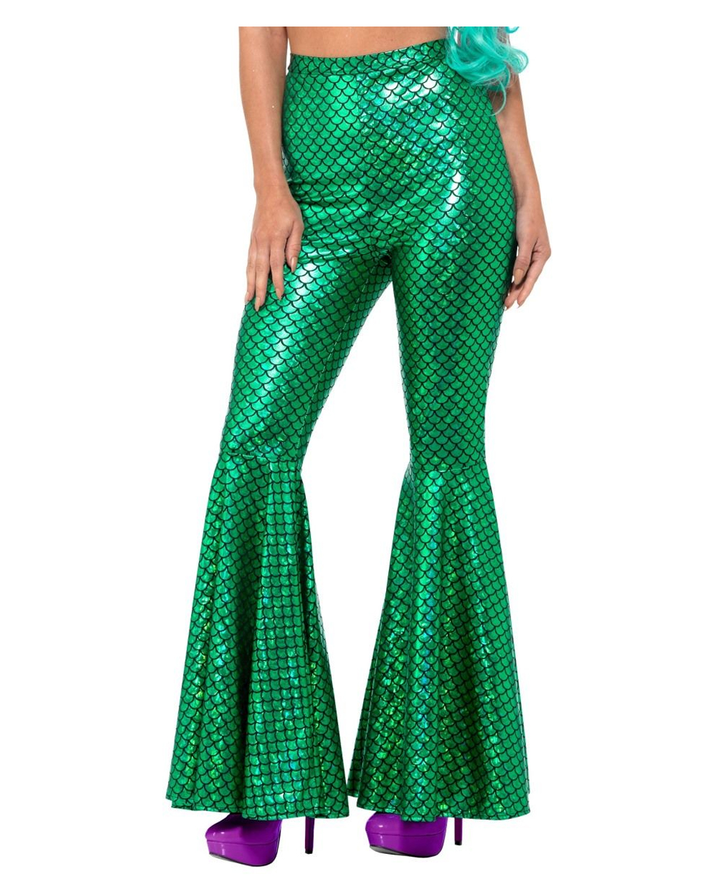 Mermaid Flare Pant Green as costume accessories | horror-shop