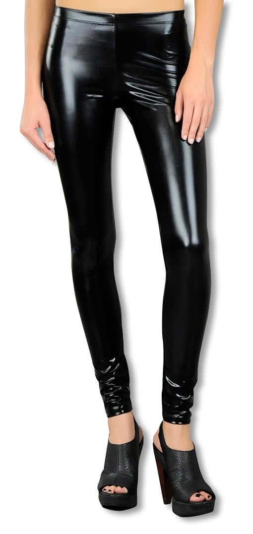 metallic athletic leggings