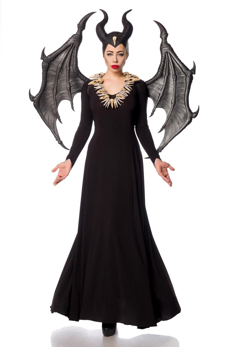 Misstress Evil Halloween Herrin Hexe Kostüm Damen Maleficent Horror Fee 34-44