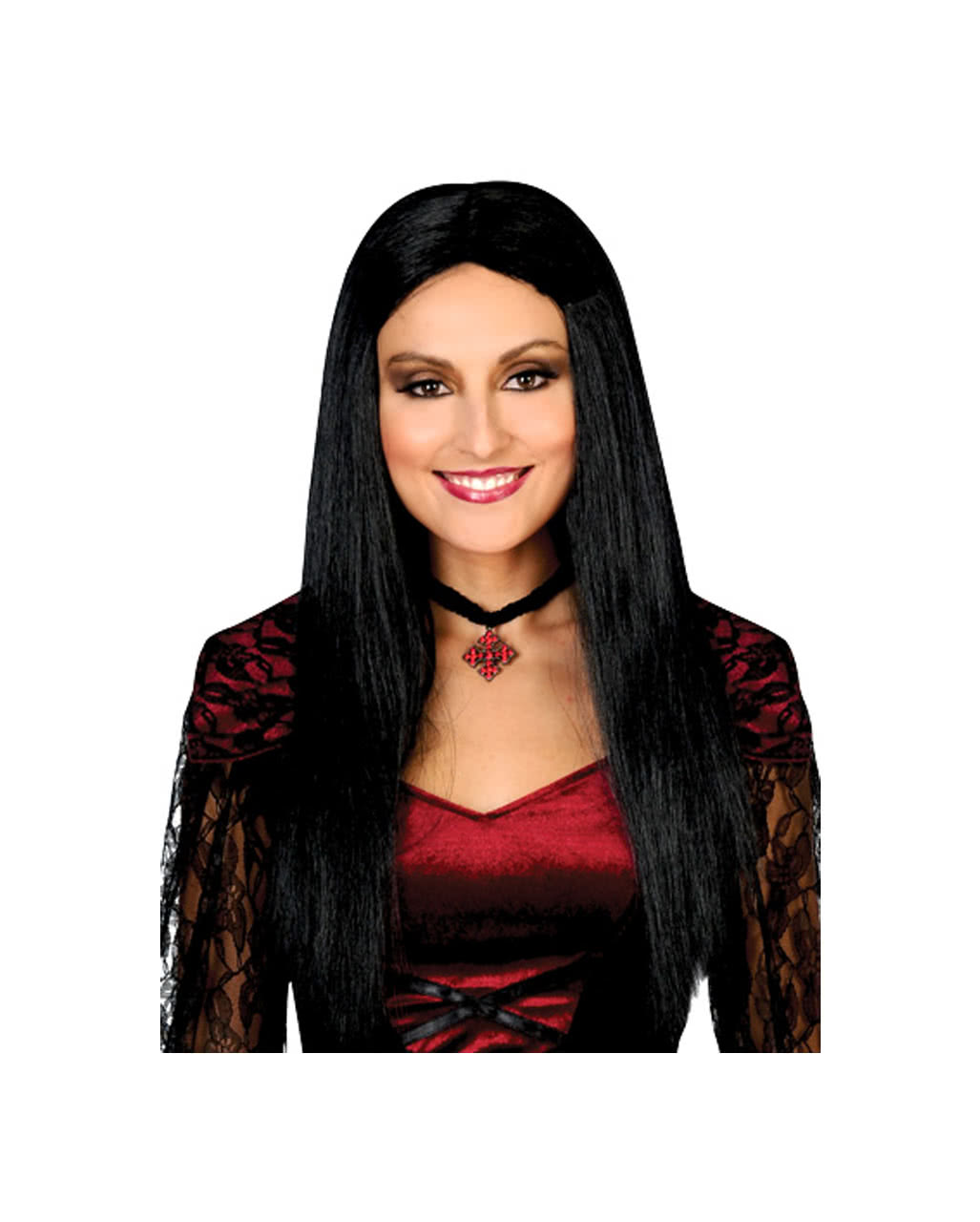Morticia Wig Economy as Halloween accessory | horror-shop.com