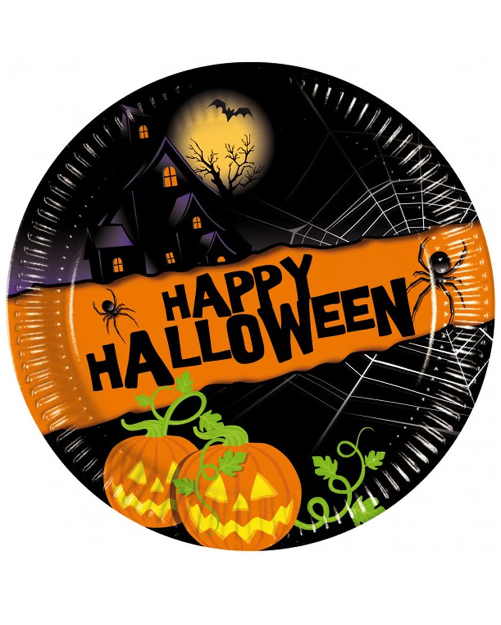Happy Halloween paper plates as a party accessories  horrorshop.com