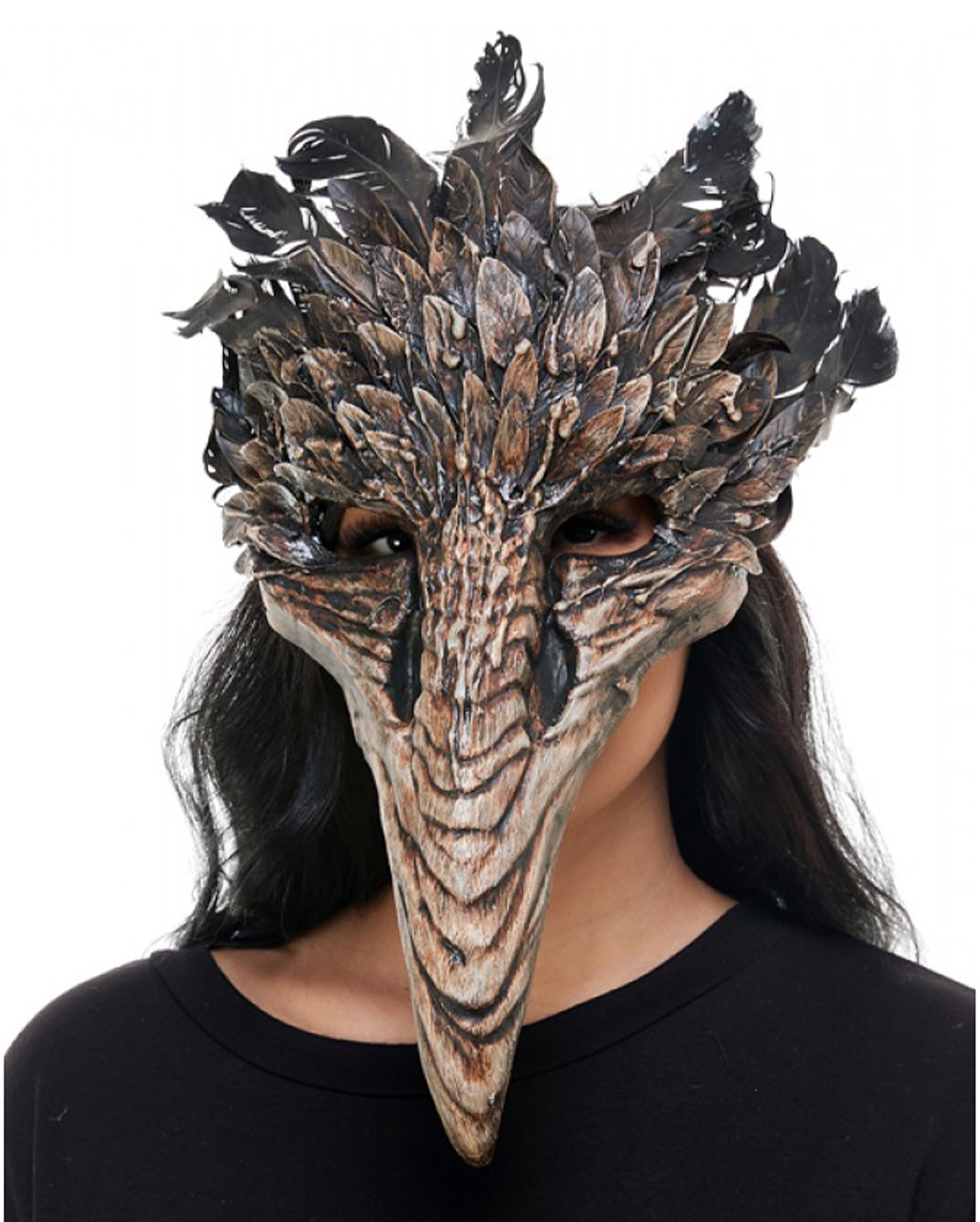 Antage Monica hård Plague Doctor Halloween Beak Mask With Feathers 🎃 | Horror-Shop.com