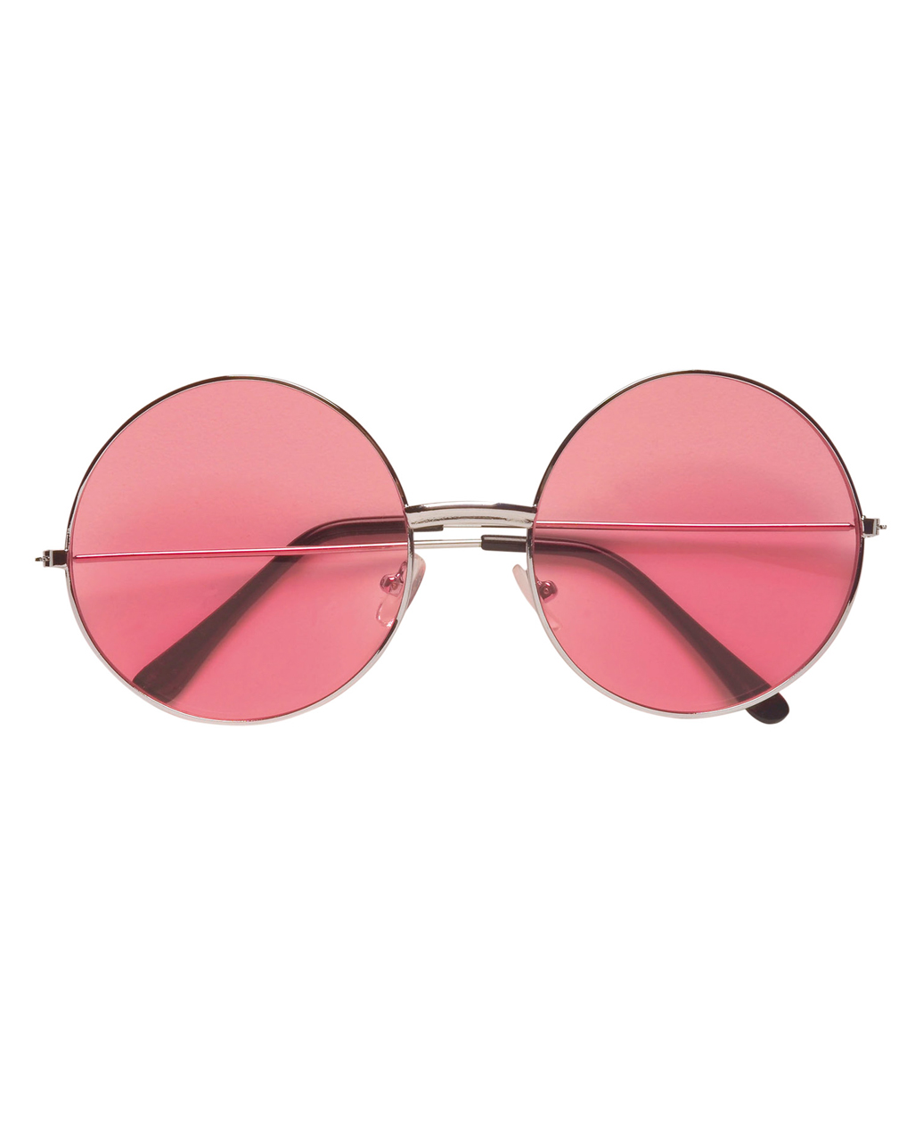  Skeleteen Pink Round Hippie Glasses - Pink 60's Style Hipster  Circle Sunglasses - 1 Pair : Toys & Games