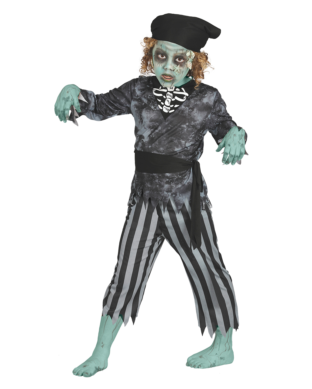 Pirate Zombie Child Costume 4pcs till | horror-shop.com