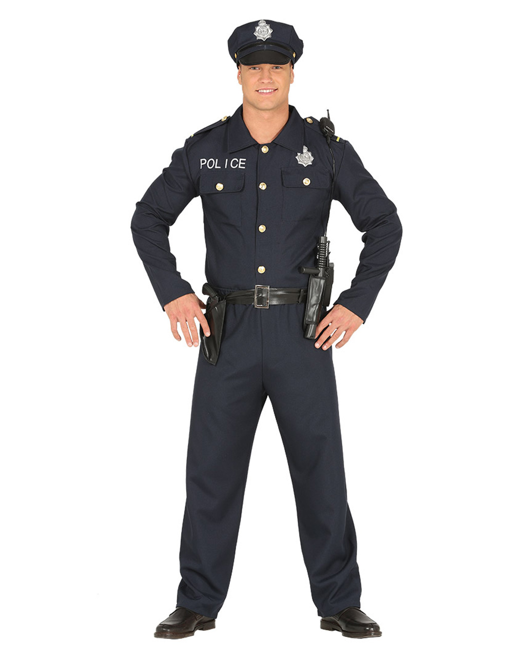 Polizei Uniform Kostüm Polizist XL Polizeiuniform US Cop Polizisten Verkleidung 