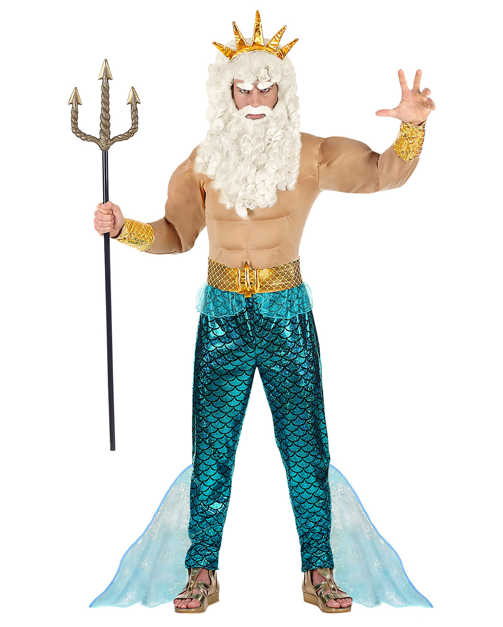 Poseidon Muscle Costume for carnival & fancy dress