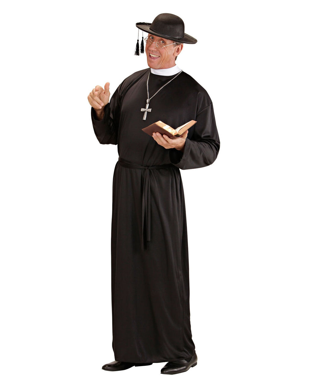 Priest Monsignor Costume Black Gr. M Pastor Costume 