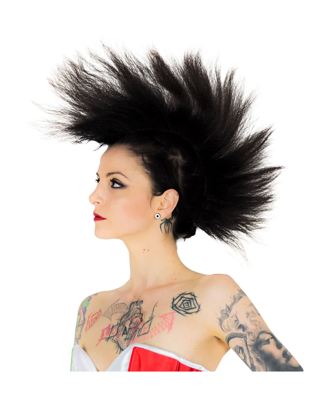  Iroquois  Punk  Wig Black For carnival horror shop com