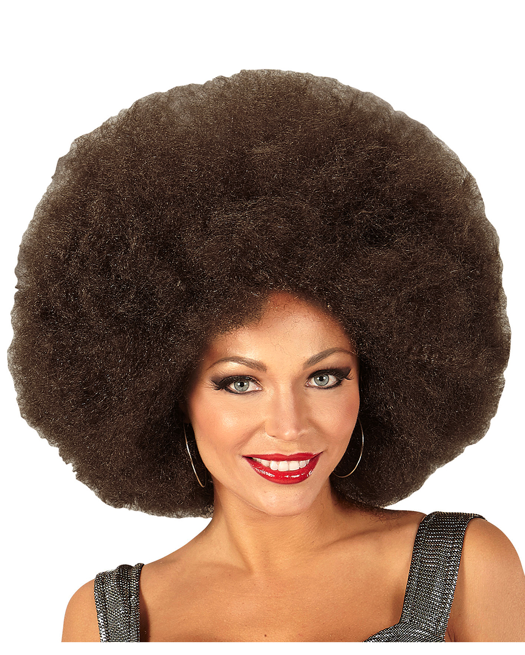 Oversize Jumbo Adult Brown Afro Disco Costume Wig 