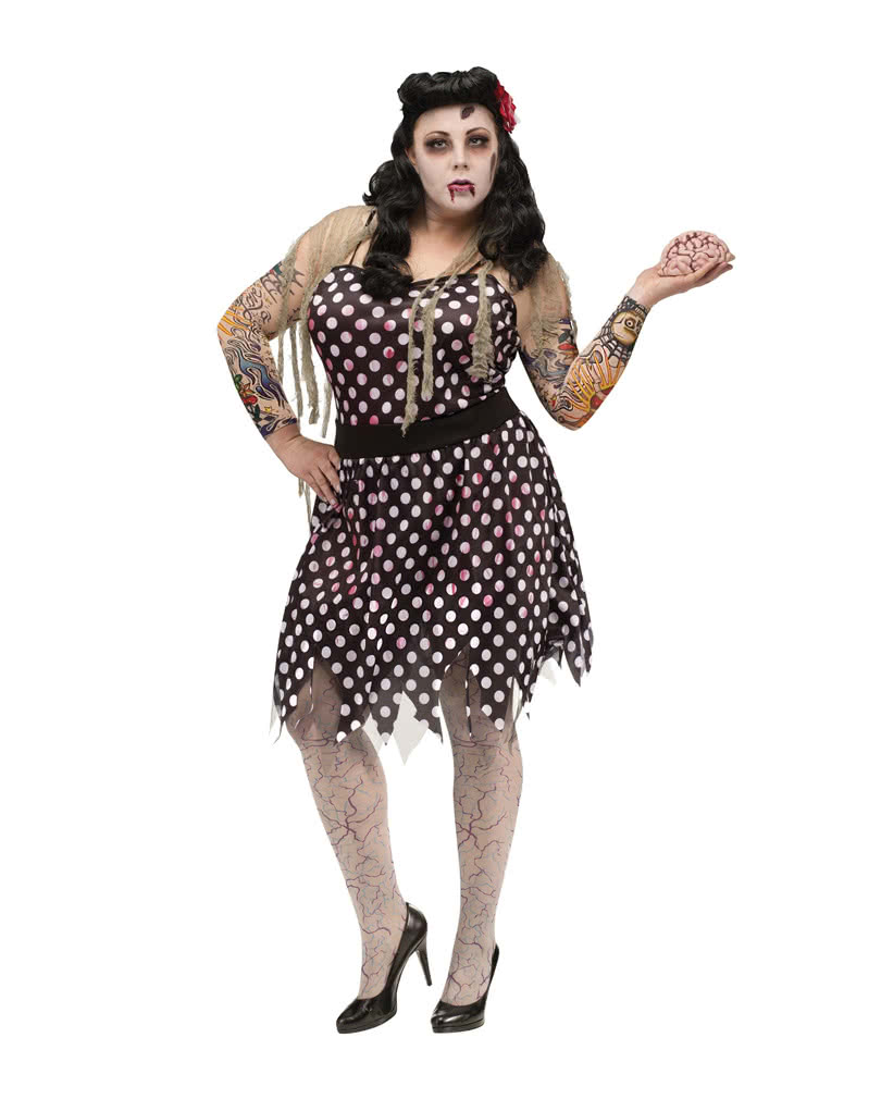 Lederen kom sammen Dårlig faktor Rockabilly Zombie Costume Plus Size Women 50s Zombie Costume in Plus Size |  horror-shop.com