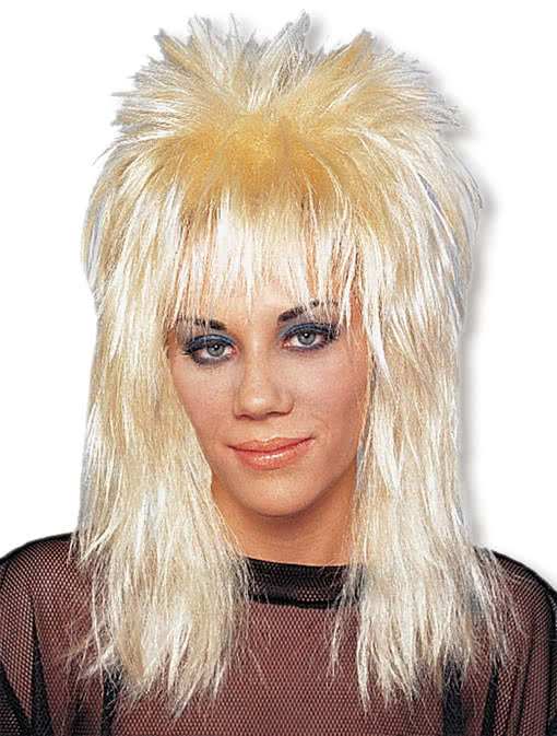 Karneval Damen Perücke Mandy lange blonde Haare Zubehör zum Kostüm Rub 
