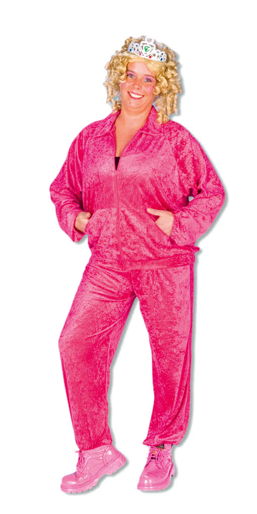 pink fuzzy tracksuit