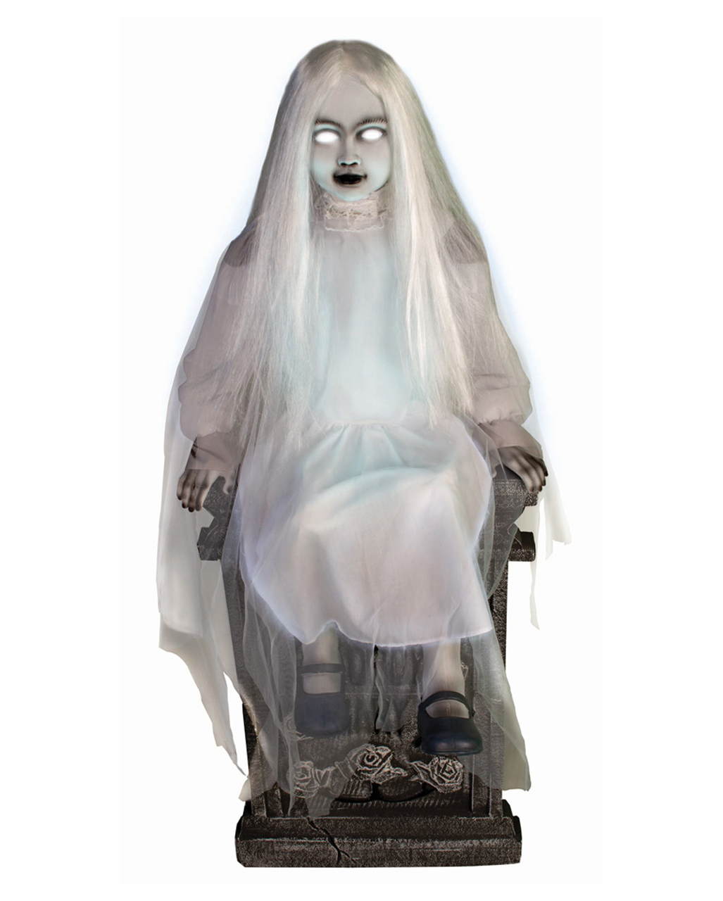 Scary Geistermadchen Auf Grabstein Halloween Animatronic Horror Shop Com