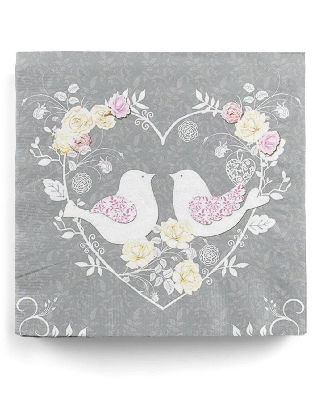 20 Stück Hochzeit Servietten 'Just Married' – Weiß, 33x33 Cm, Aus Zelltuch