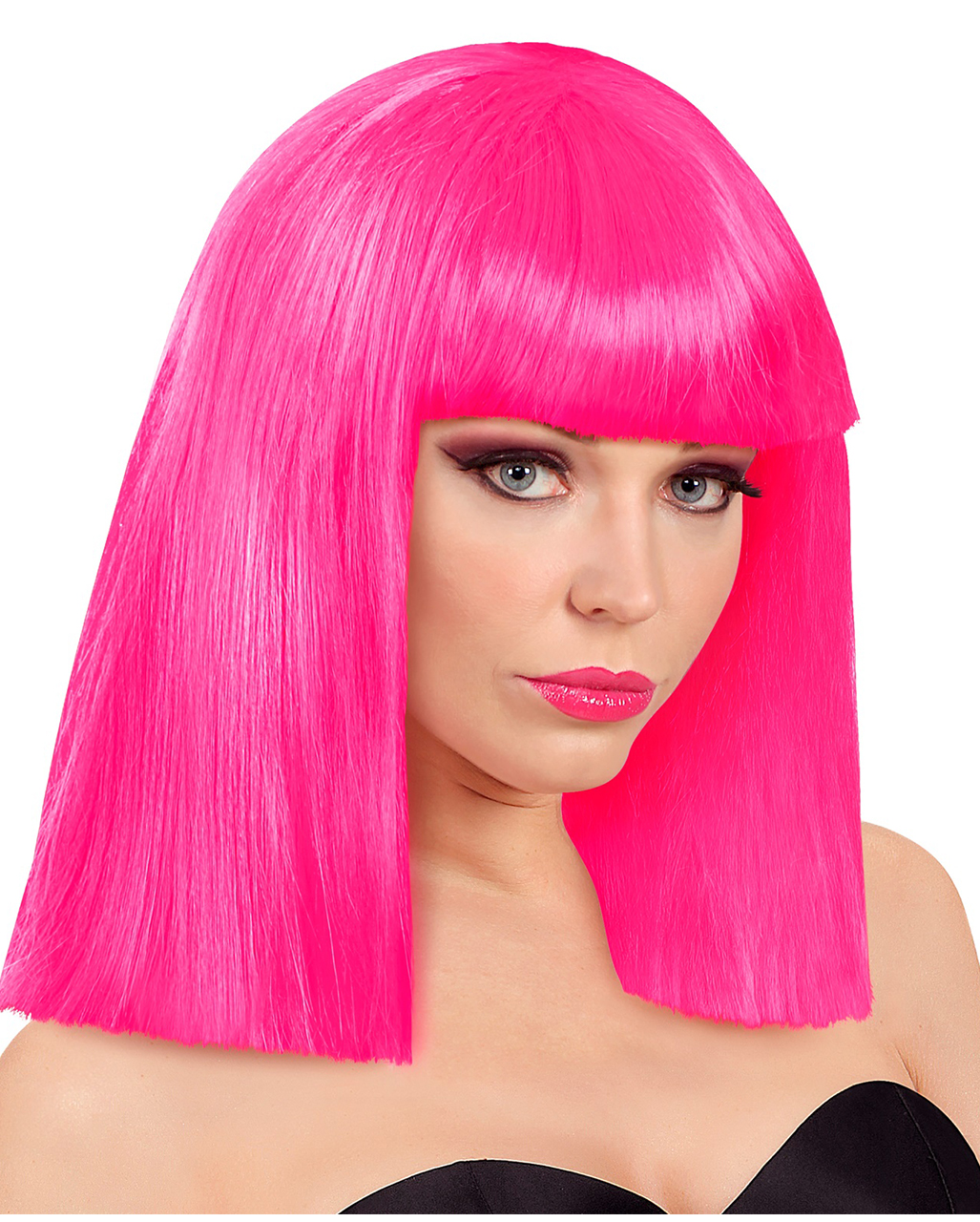 Fetzige Punk Perücke neon pink für Kinder NEU Karneval Fasching Perücke Haare 