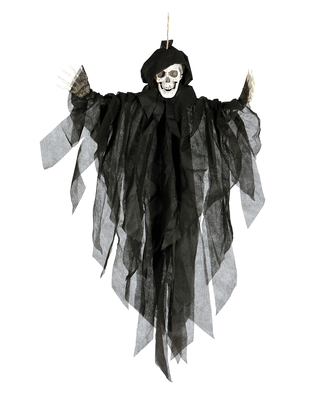 Skeleton Hanging Figure Black 75cm for Halloween | horror-shop.com