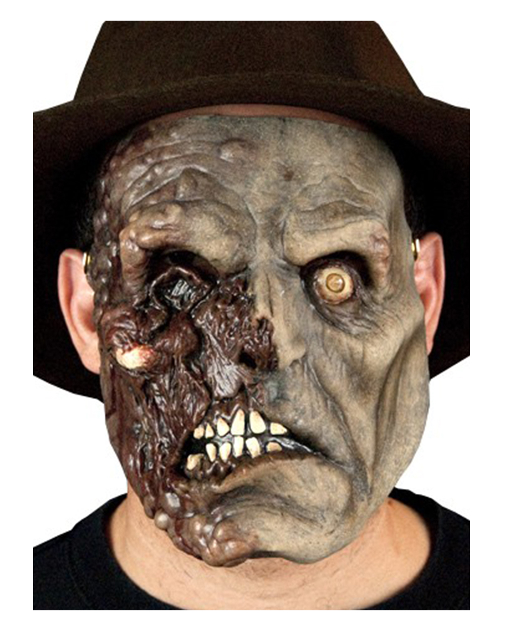 half zombie mask