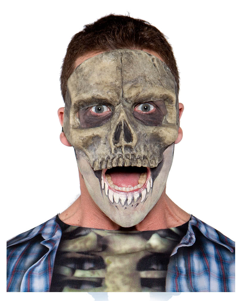 NEUHalloween Totenkopf Ghost Skull Halbmaske Karneval Gesichtsmaske Biker Kostüm