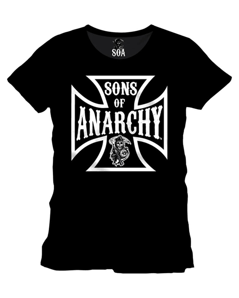 Sons of Anarchy Reaper ailé Mens Heather Poly Coton Shirt Charcoal