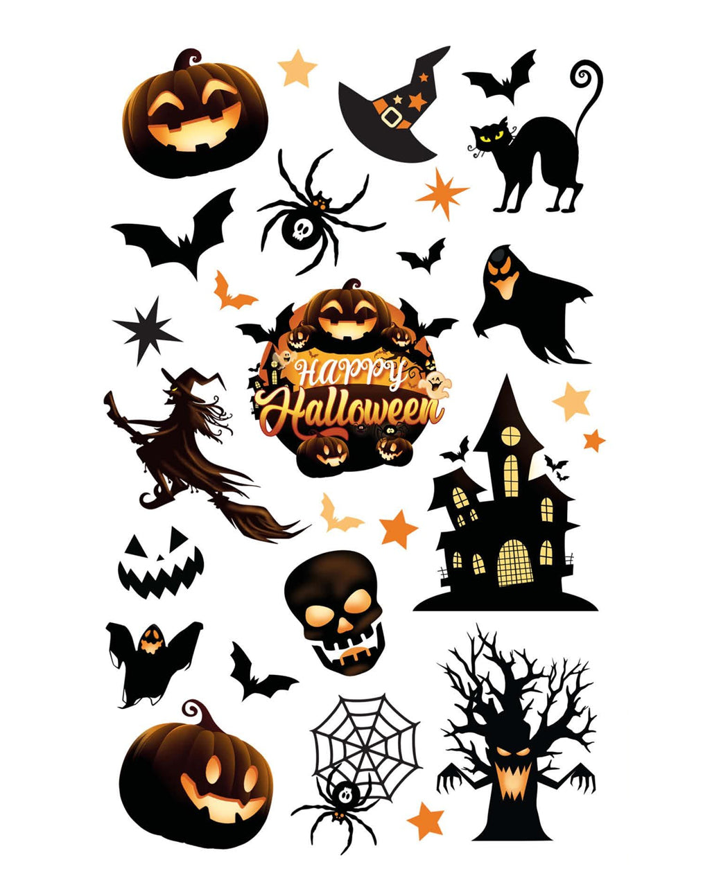 COLOFALLA Halloween-Bastelset: 24 Kratzmasken + 30 Tattoos + Holzstifte – Kreative Mitgebsel Für Kinderpartys, Karneval & Schulprojekte
