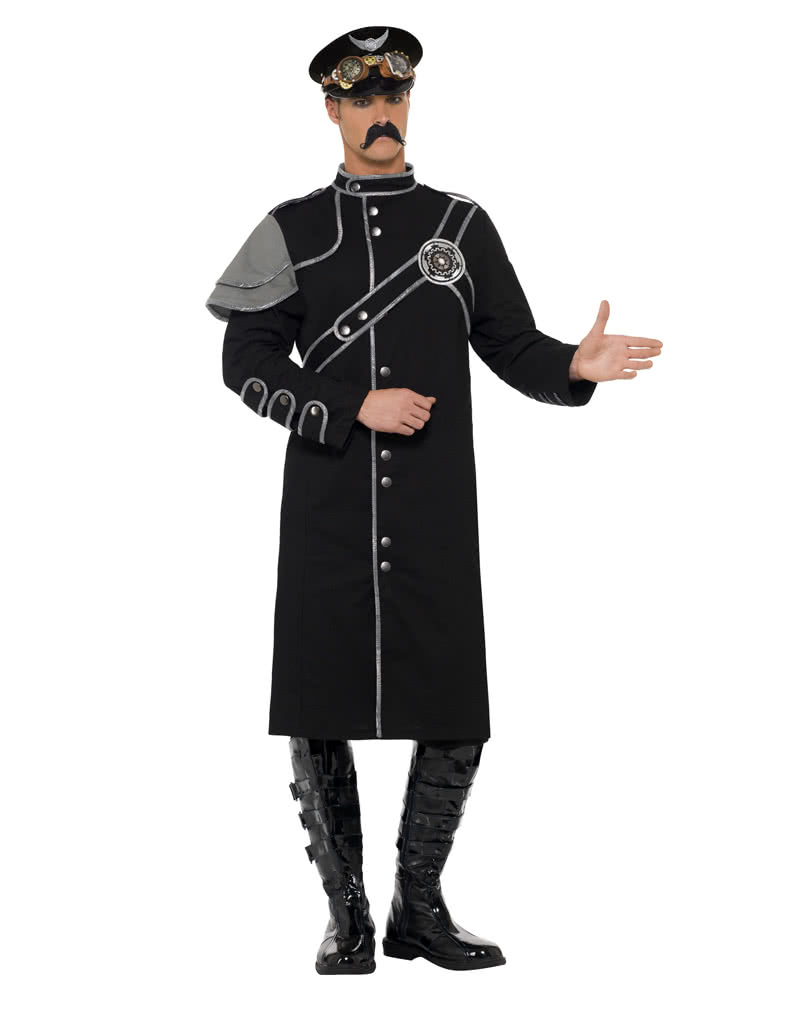 Steampunk General coat, Black Uniform as Military Costume