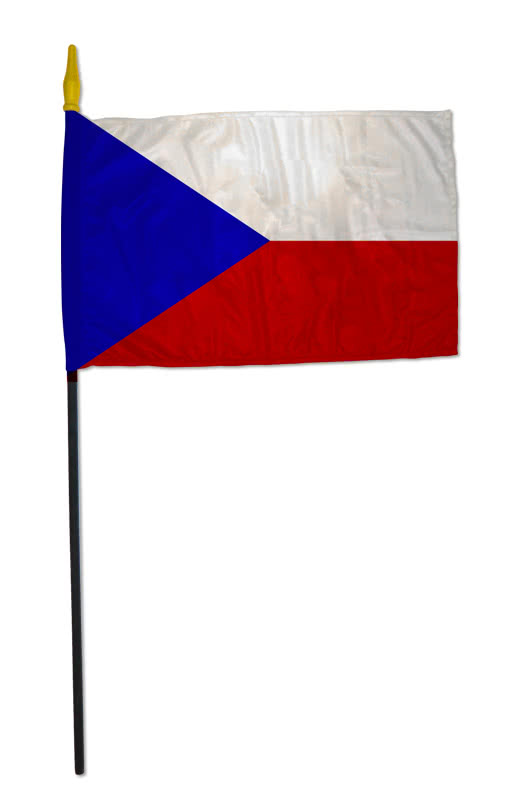 Stockflagge TSCHECHISCHE REPUBLIK -Wappen-Tschechoslowakei ...