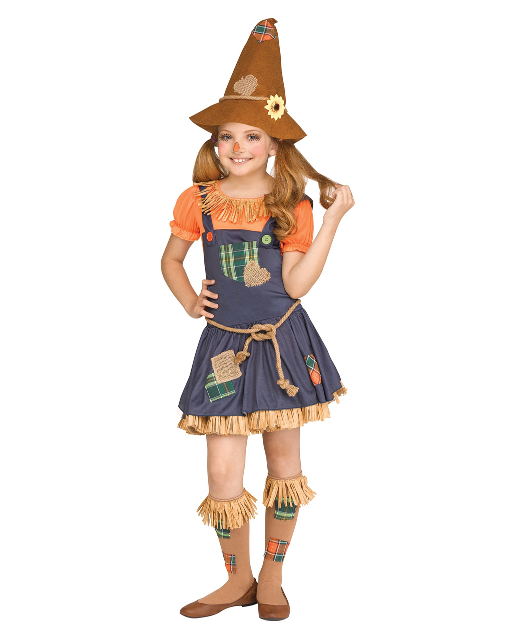 Toddler Girls Sweet Scarecrow Halloween Costume 