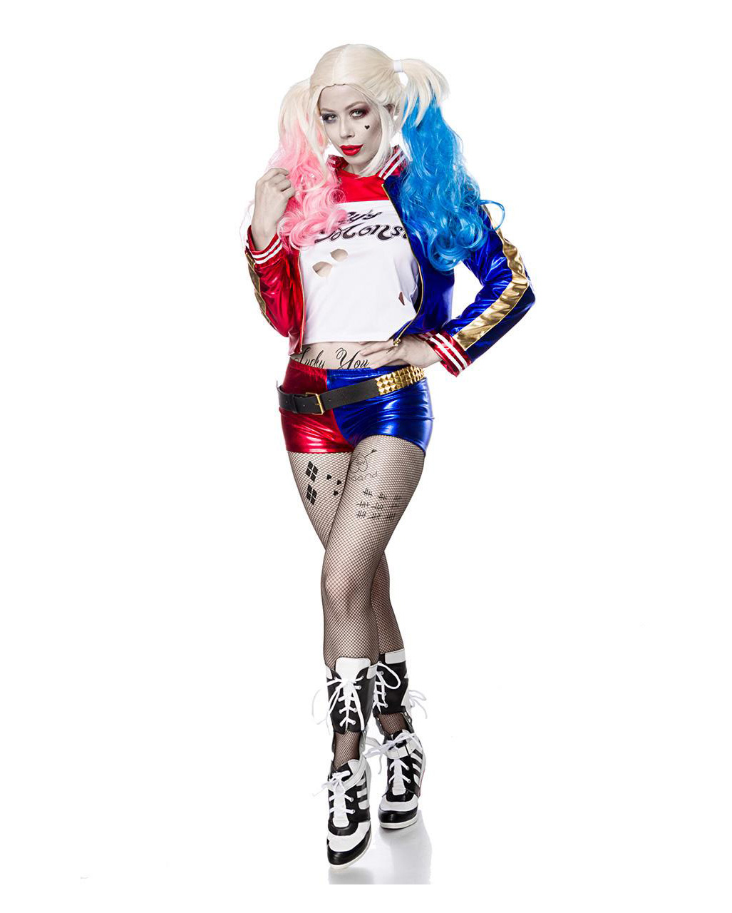 5-piece Suicide Harlequin Costume for cosplay fans 