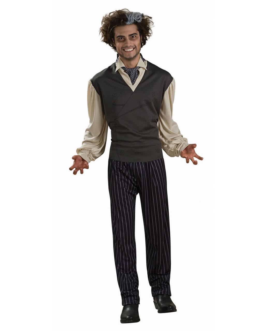 ADULT DEMON BARBER SWEENEY TODD COSTUME Halloween Old England Fancy Dress Outfit 