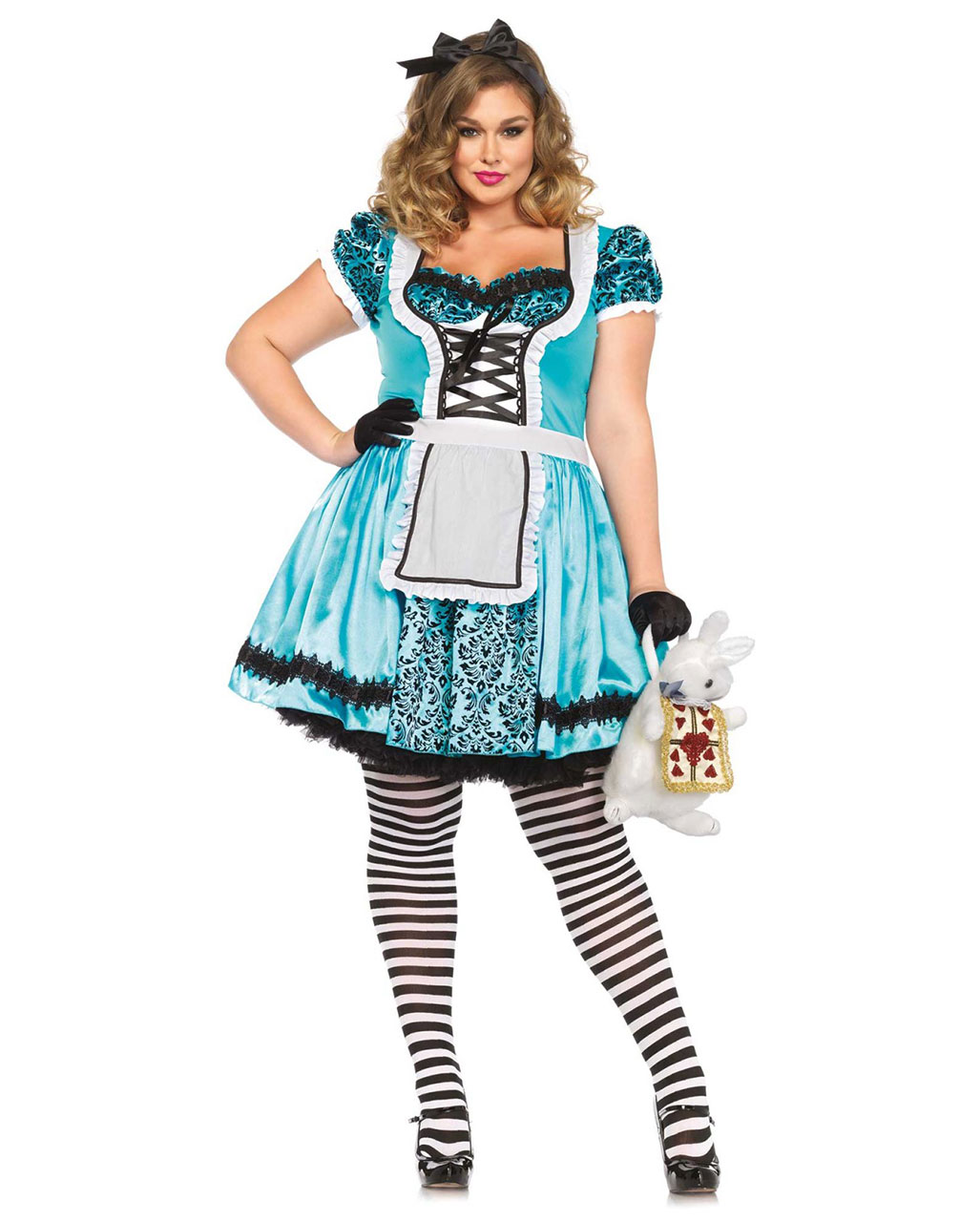 Derfor Joseph Banks klokke Tea Party Alice Costume Plus Size for carnival! | horror-shop.com