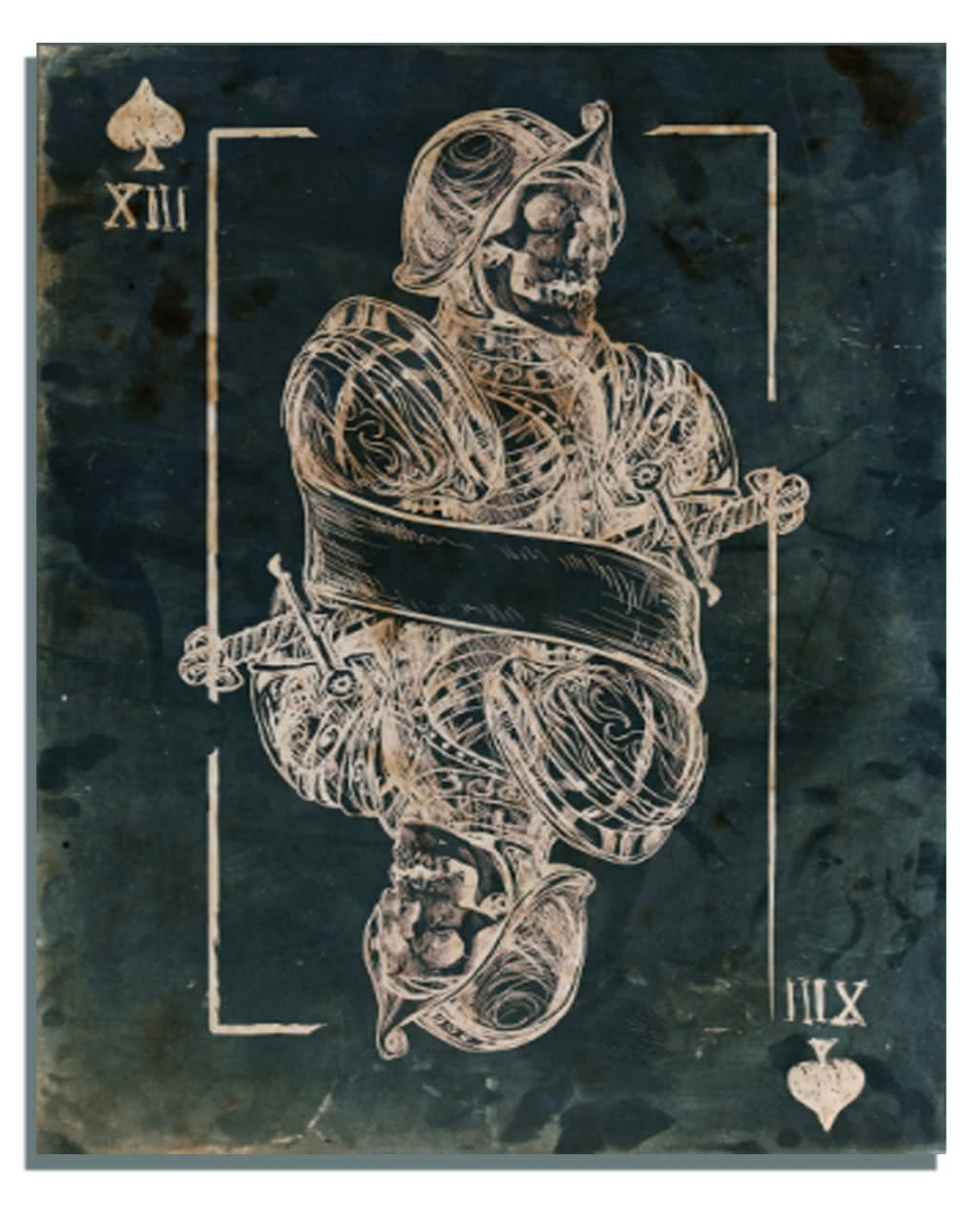 Skull King of Spades Canvas Print to order