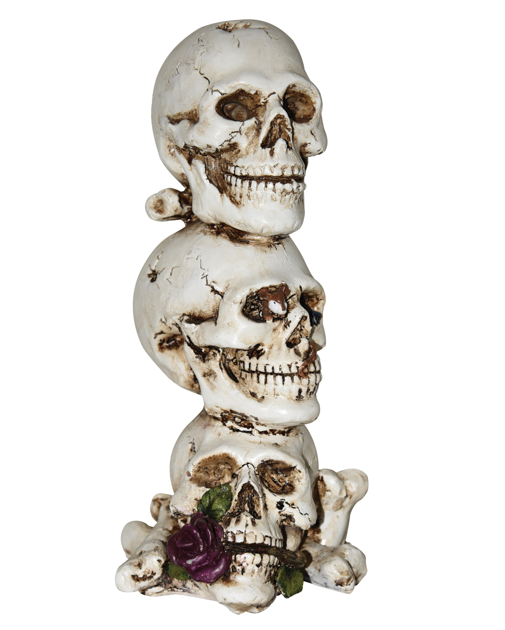 Skull & Bone Tower With Rose 23cm order