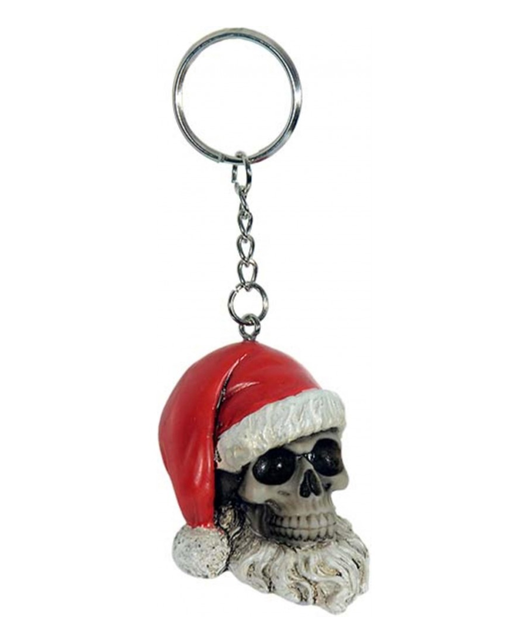 Totenkopf Weihnachtsmann Schlüsselanhänger ☆