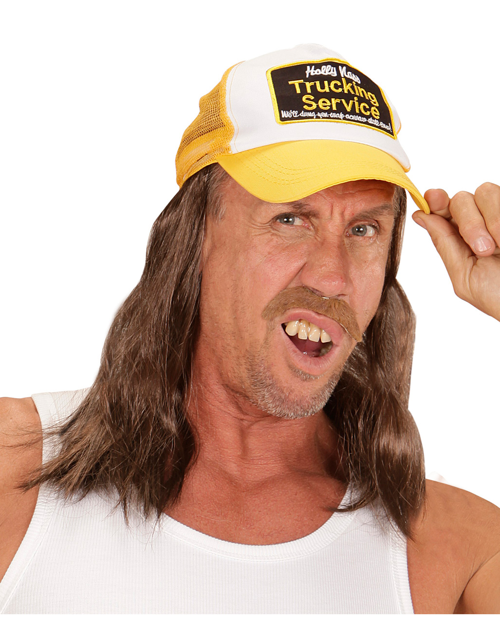 Donation byrde forholdsord Trucker Hat With Hair as costume accessories | Horror-Shop.com