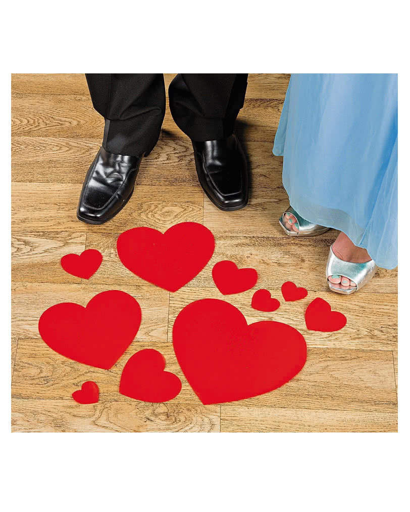 Valentinstags Herz Bodenaufkleber 32 St Herzformige