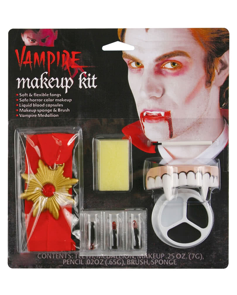 Vampire Make Up Set | Vampire makeup with Dracula blood | horror-shop.com