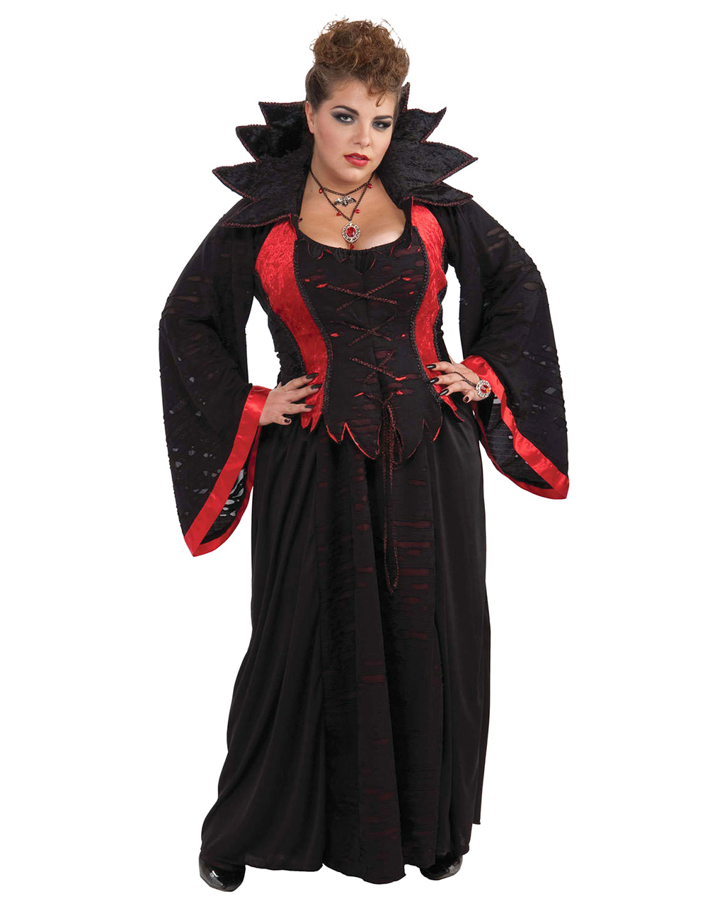 Damen Karneval Fasching Verkleidung Kostüm Blutlust Vampirlady Kostüm NEU 