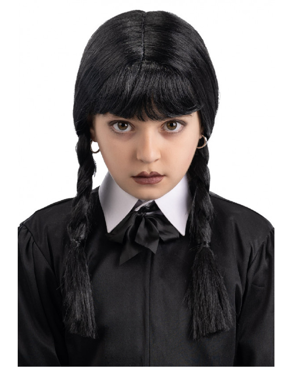 Wednesday Child Wig With Bangs buy for 🎃 | Horror-Shop.com